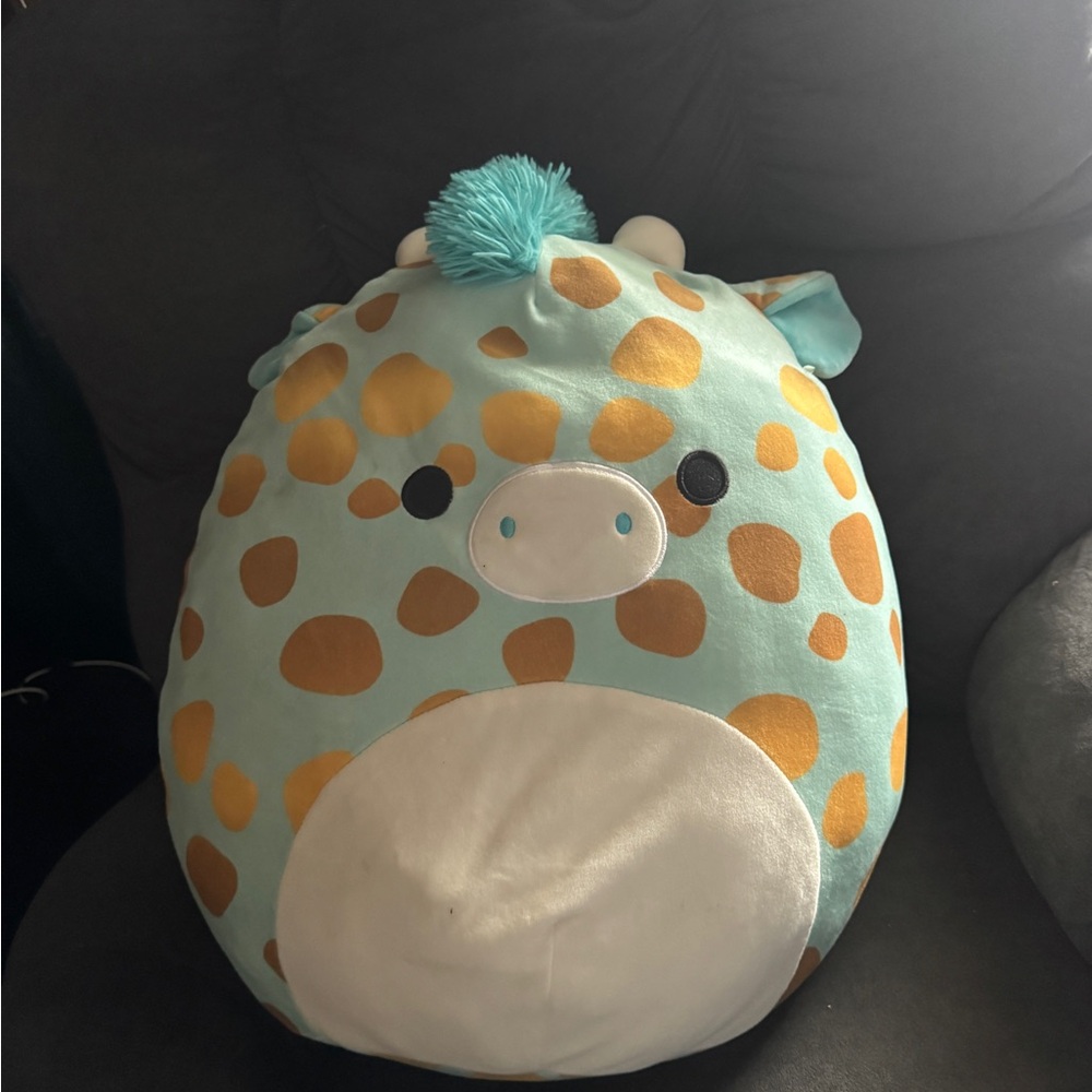 Squishmallows Teal and Gold Giraffe Plush